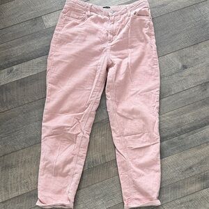 BDG Light Pink Corduroy Straight Leg Pants